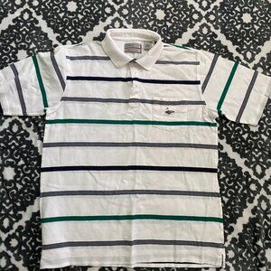 Cypress links mercerized white button up golf tshirt 100%cotton size Large